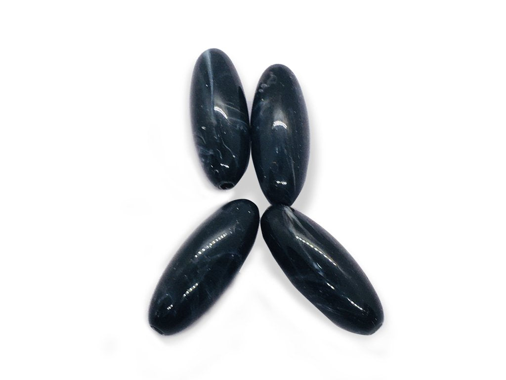 black-oval-fancy-plastic-beads