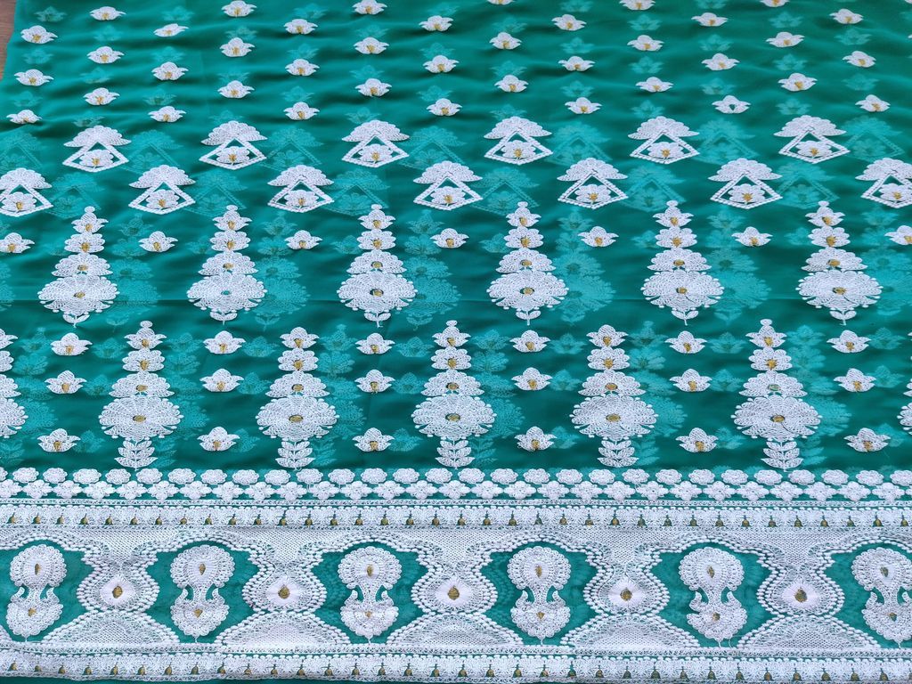 turquoise-green-white-lakhnawi-embroidered-georgette