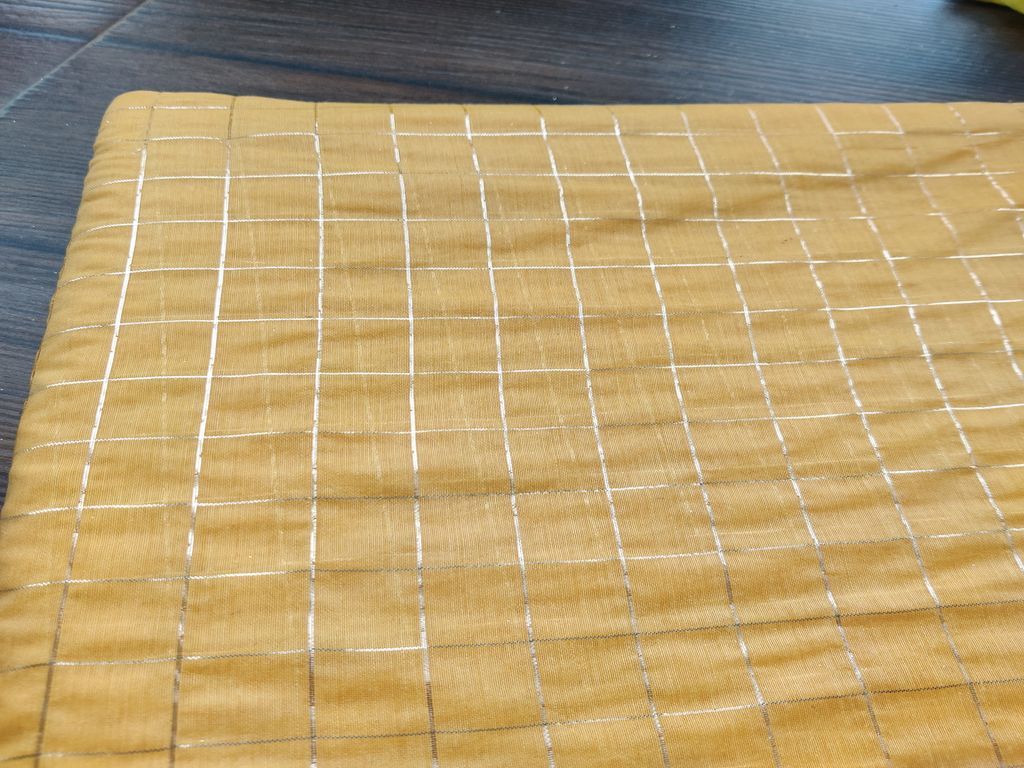 yellow-golden-weaved-checks-chanderi-fabric