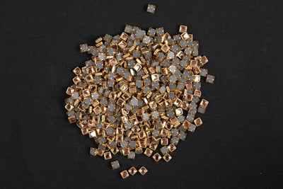 glue-fix-stones-with-golden-frame-in-copper-color-square-shape