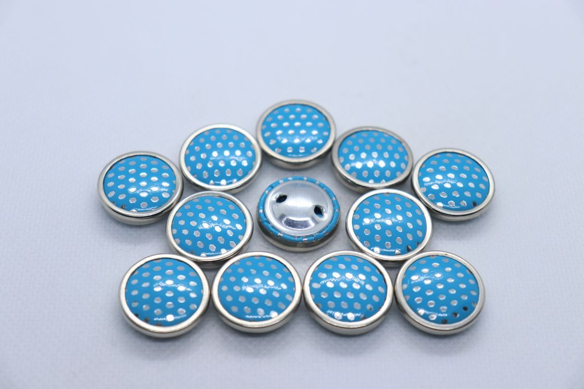 blue-metal-ring-polka-dot-design-coat-button