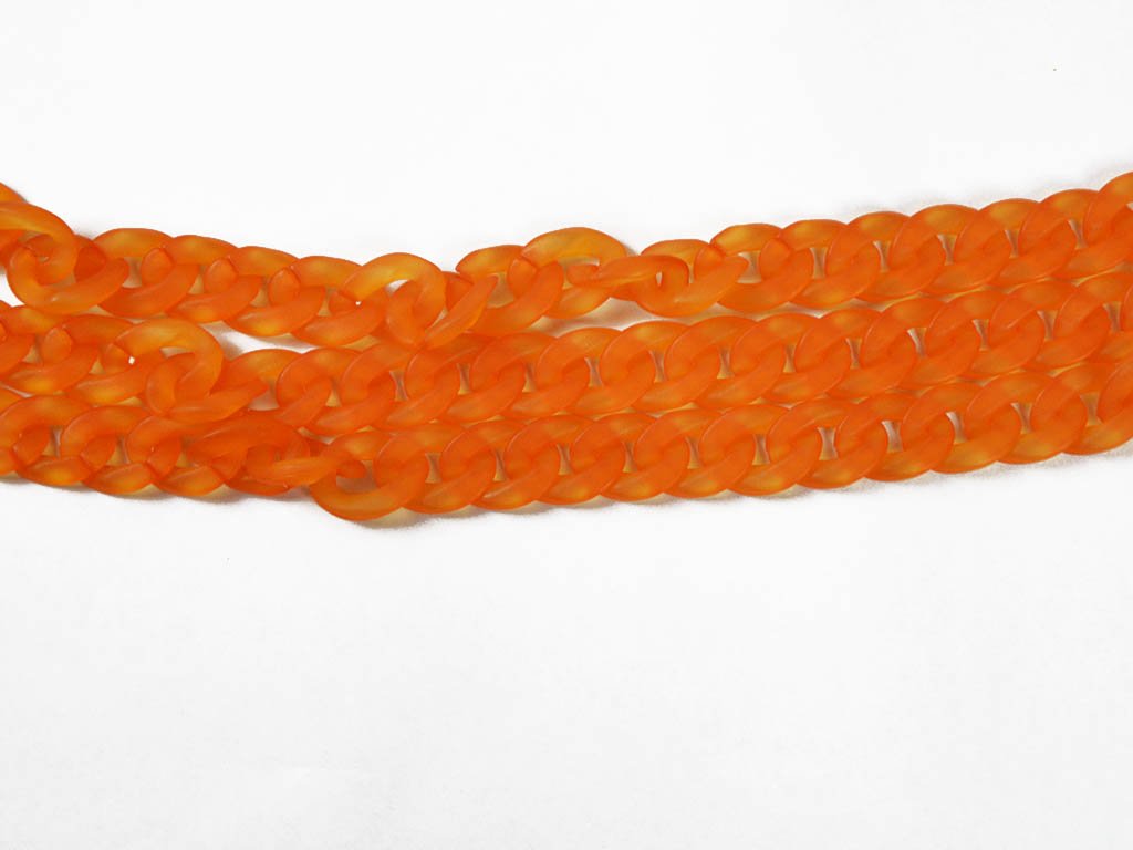 dark-orange-transparent-circular-acrylic-chains