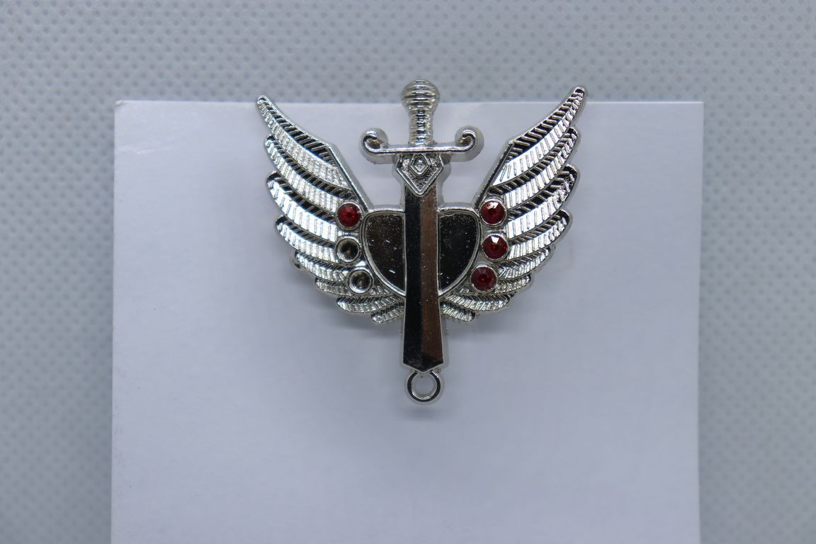 silver-heart-and-sword-with-red-stone-imitation-jewellery-lapel-pin