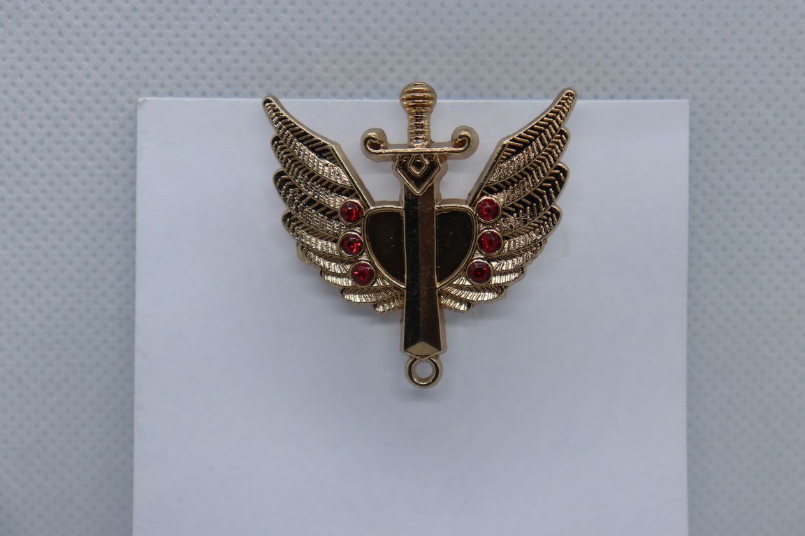 golden-heart-and-sword-with-red-stone-imitation-jewellery-lapel-pin