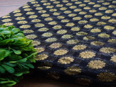 black-golden-weaved-georgette