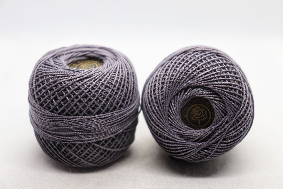 Dark Gray Cotton Crochet Thread