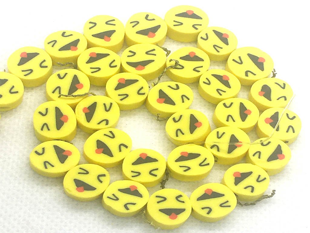 yellow-emoji-circular-designer-rubber-beads