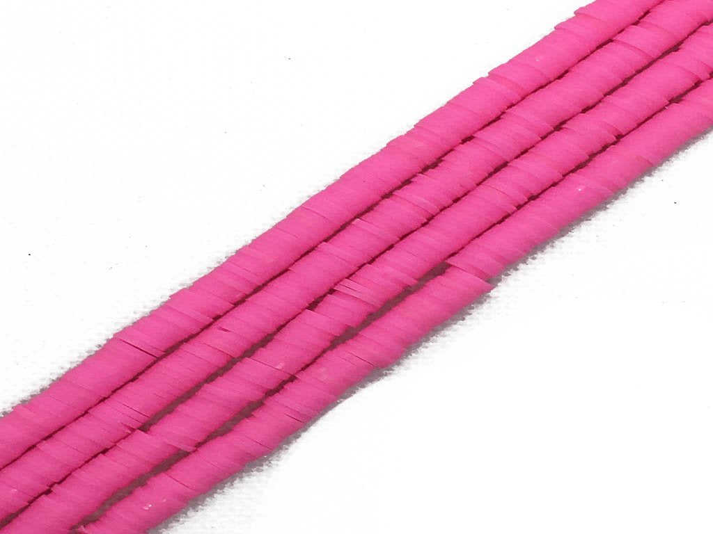 pink-circular-fimo-rubber-beads