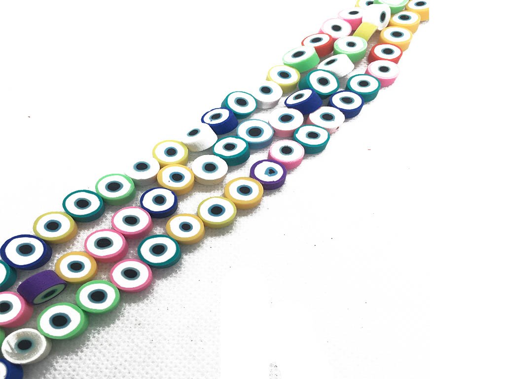 multicolor-circular-fimo-rubber-beads