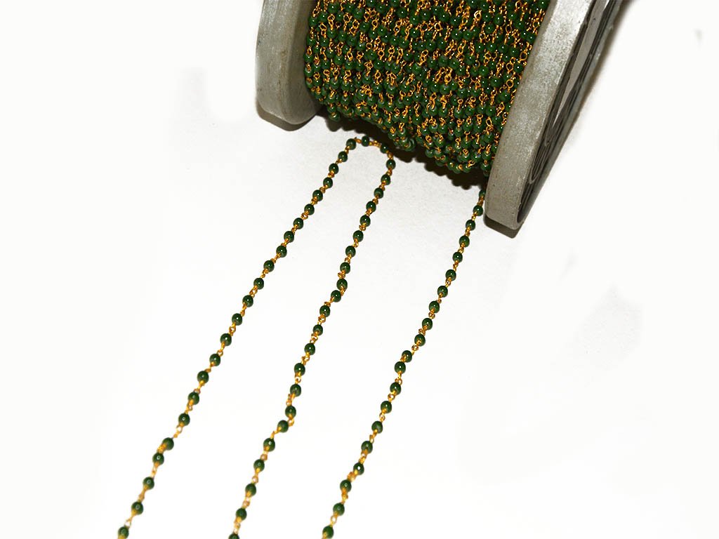 dark-green-designer-glass-beads-chain