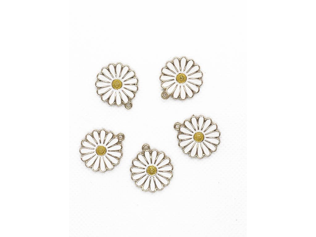 white-flower-metal-charms