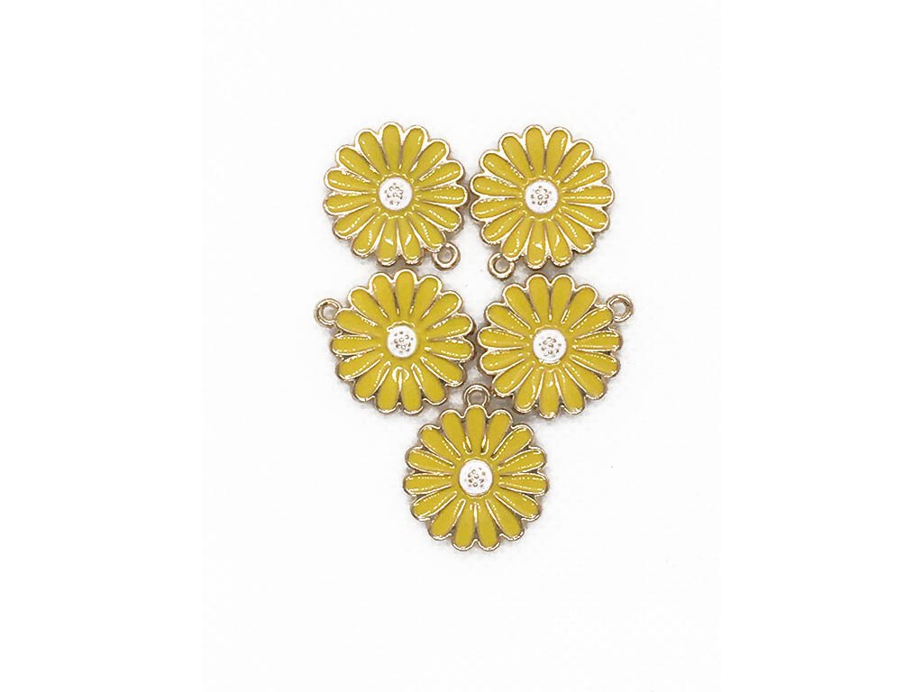 yellow-flower-metal-charms