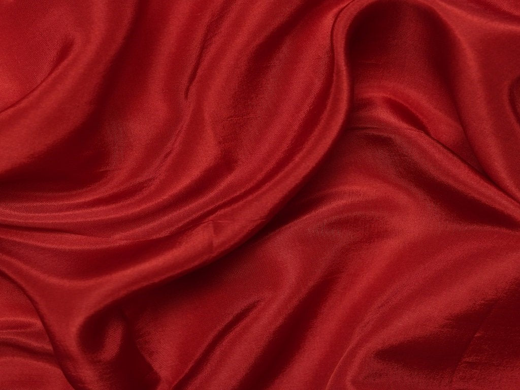 red-plain-viscose-uppada-silk-fabric