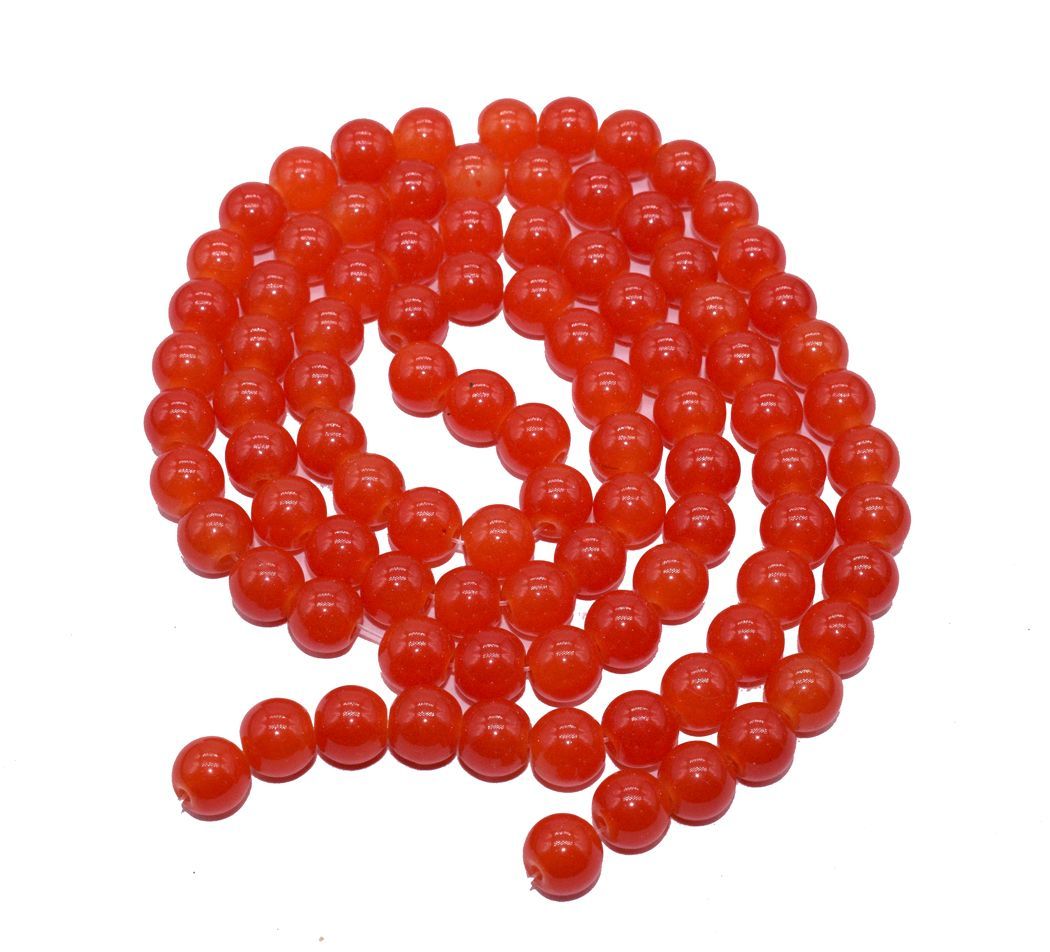 dark-orange-round-painted-glass-beads-8-mm