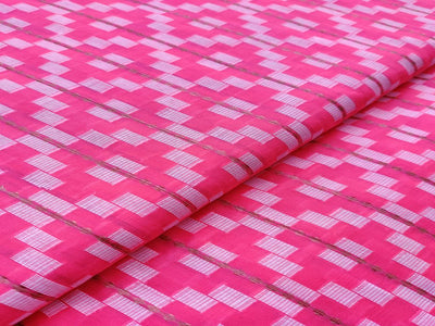 bright-pink-ikat-self-printed-cotton-fabric