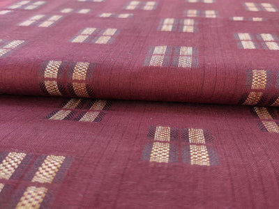 maroon-self-pattern-geometric-cotton-fabric