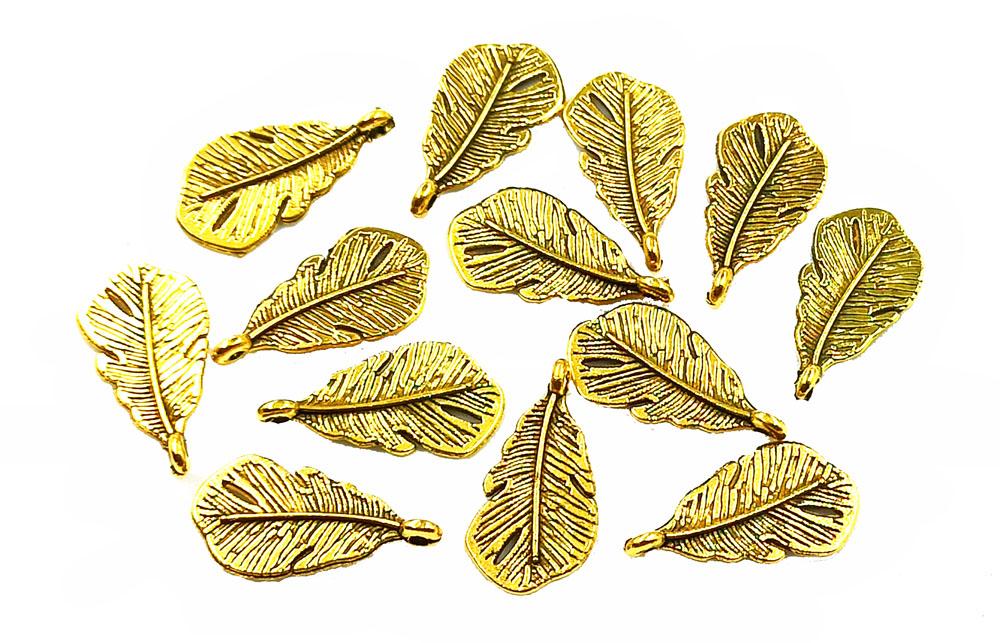 german-silver-antique-golden-leaf-charms