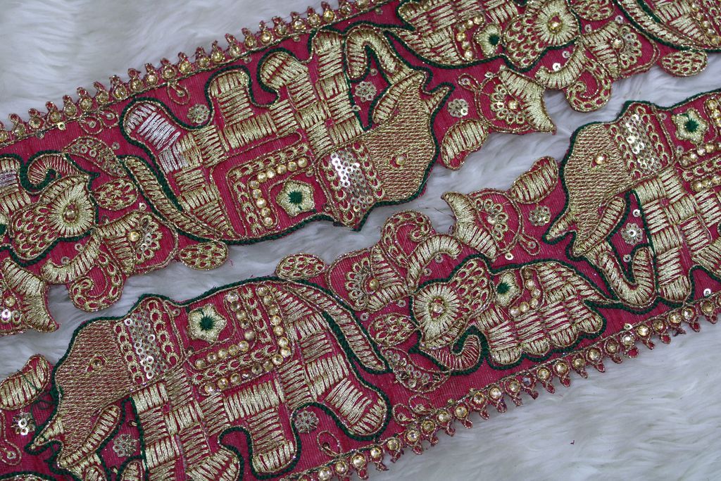 dark-pink-zari-elephant-trim