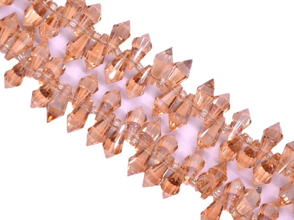 peach-conical-crystal-beads-8x12mm