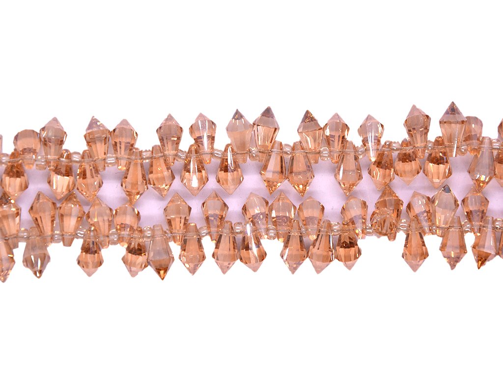 peach-conical-crystal-beads-8x12mm