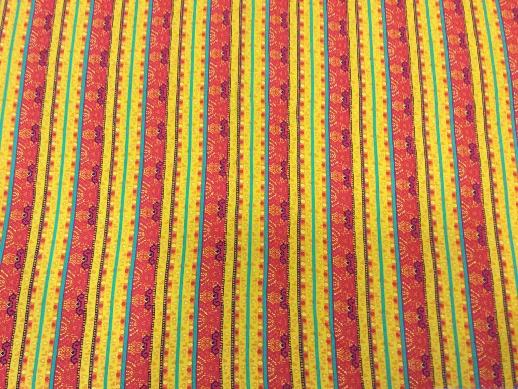 yellow-orange-stripe-print-fabric