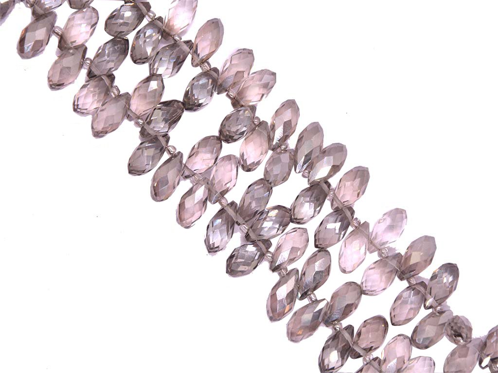 smoke-gray-conical-crystal-beads