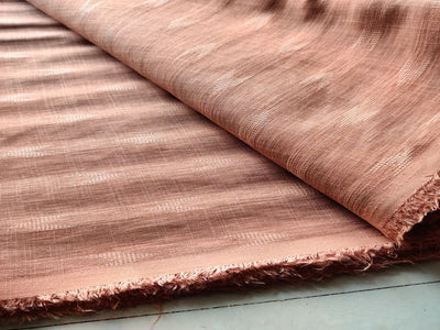 brown-self-weaved-ikat-cotton-fabric