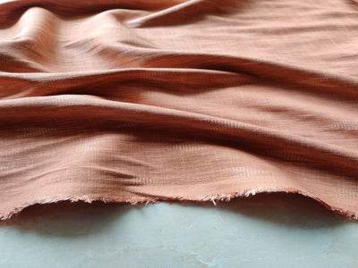 brown-self-weaved-ikat-cotton-fabric