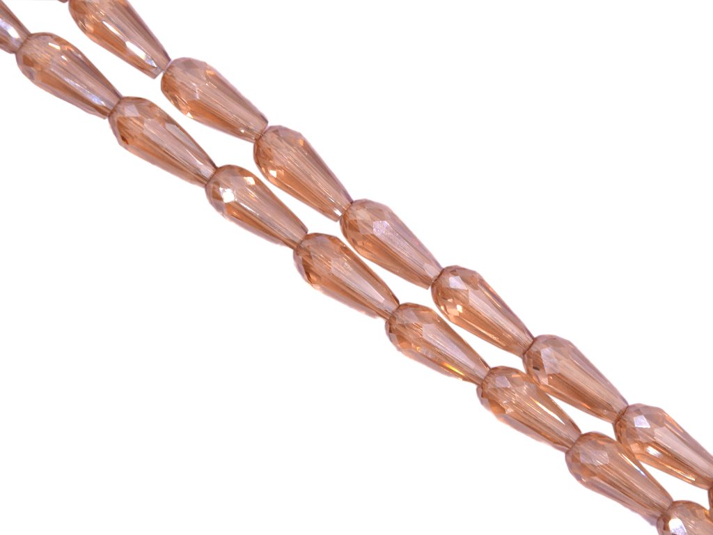 peach-conical-drop-crystal-beads