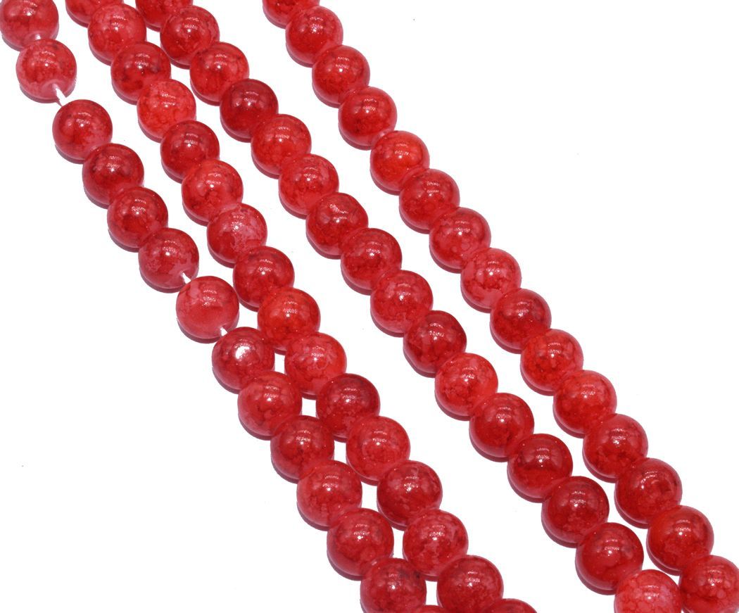 red-spray-painted-round-glass-beads