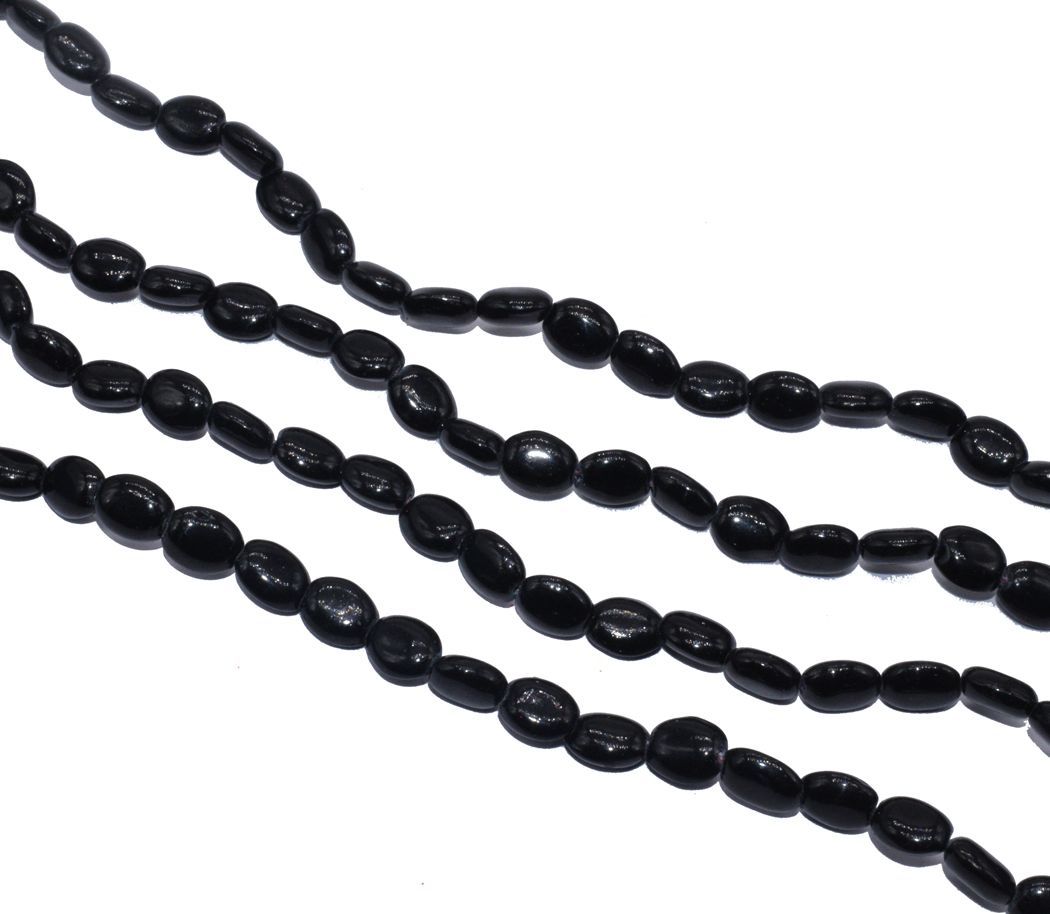 black-flat-oval-painted-glass-beads