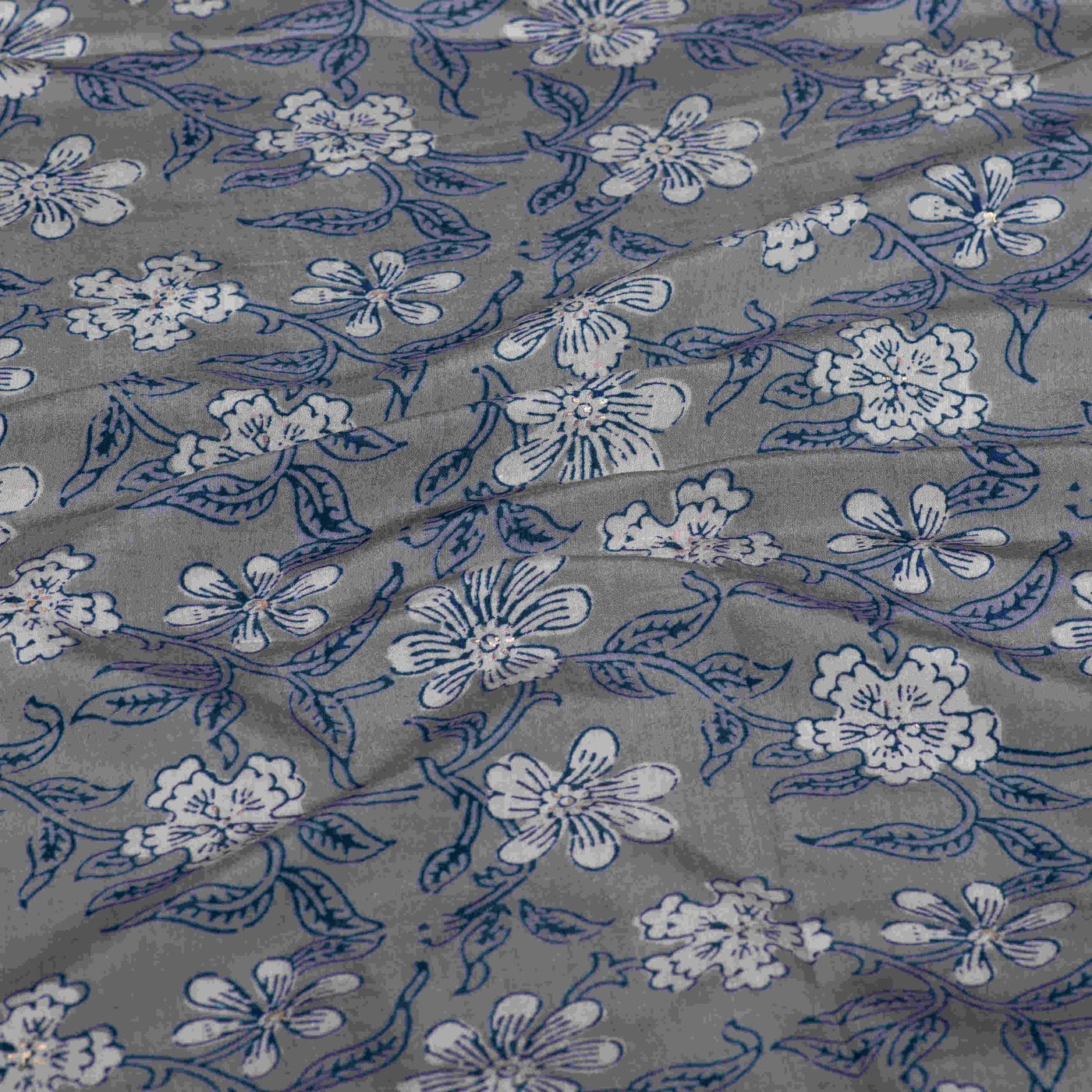 grey-floral-modal-silk-cotton-fabric