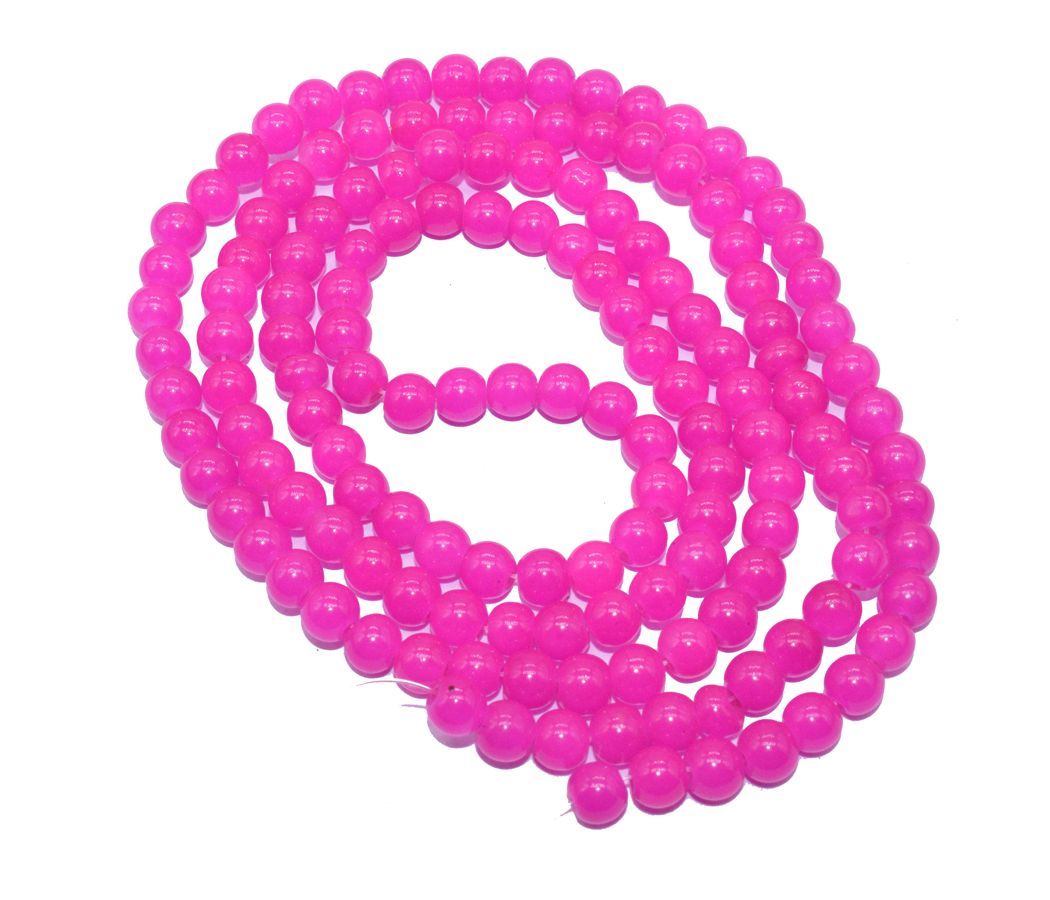 neon-pink-round-painted-glass-beads-6-mm-2