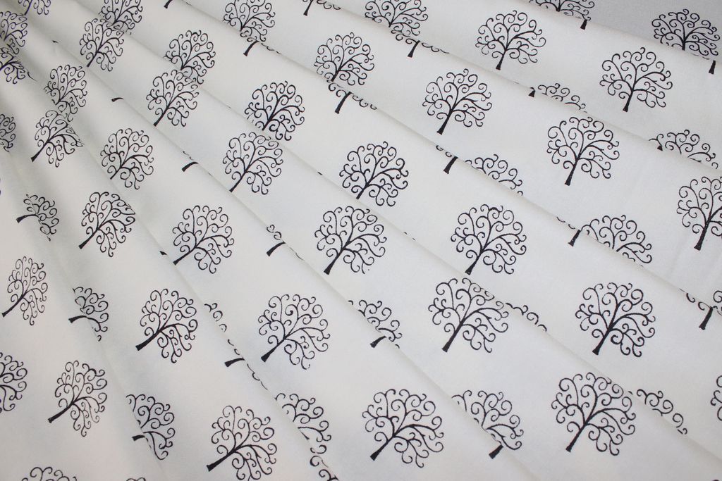 black-white-trees-printed-pure-cotton-rayon-fabric