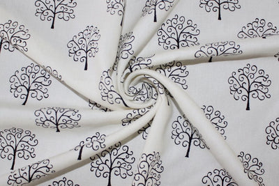 black-white-trees-printed-pure-cotton-rayon-fabric