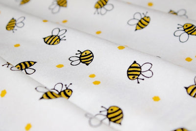 yellow-black-honey-bees-kids-print-pure-cotton-rayon-fabric