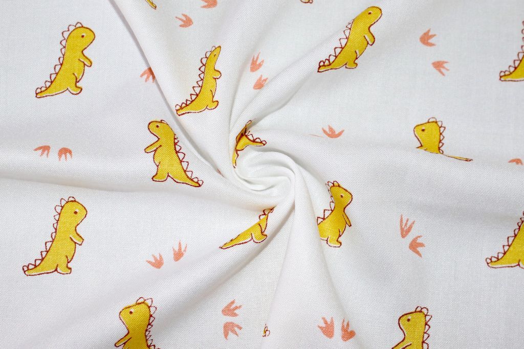 yellow-dinosaur-kids-print-pure-cotton-rayon-fabric