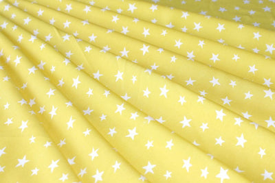 yellow-white-stars-kids-print-pure-cotton-rayon-fabric