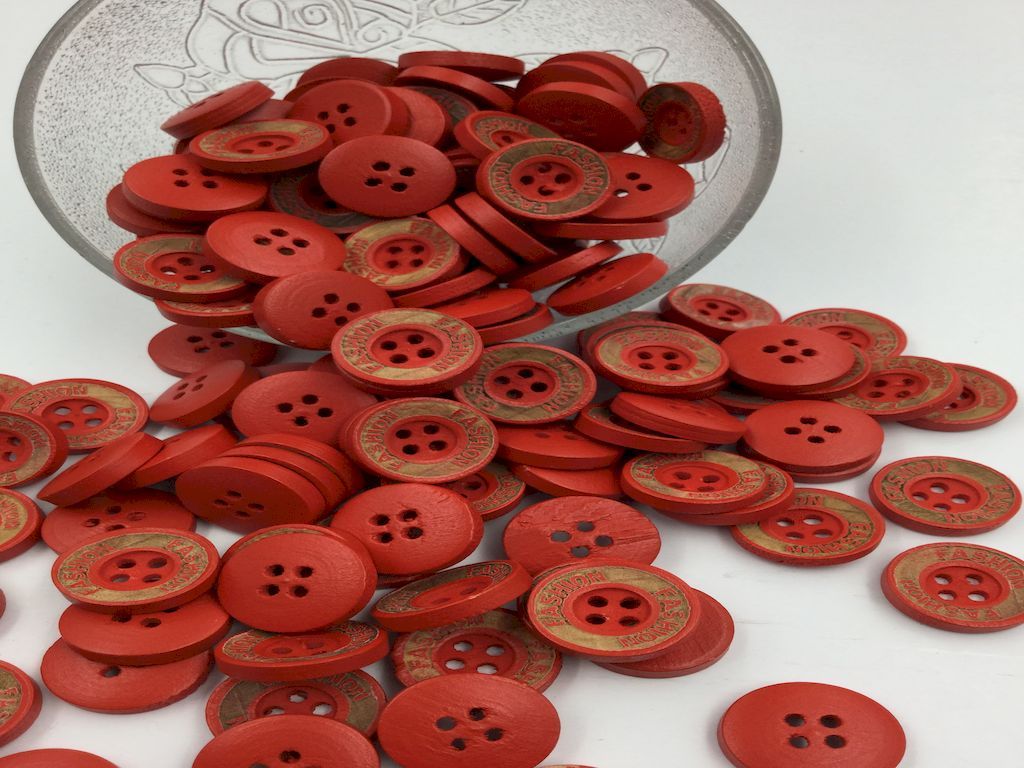 red-color-round-wooden-button-to-suit-best-with-your-outfit