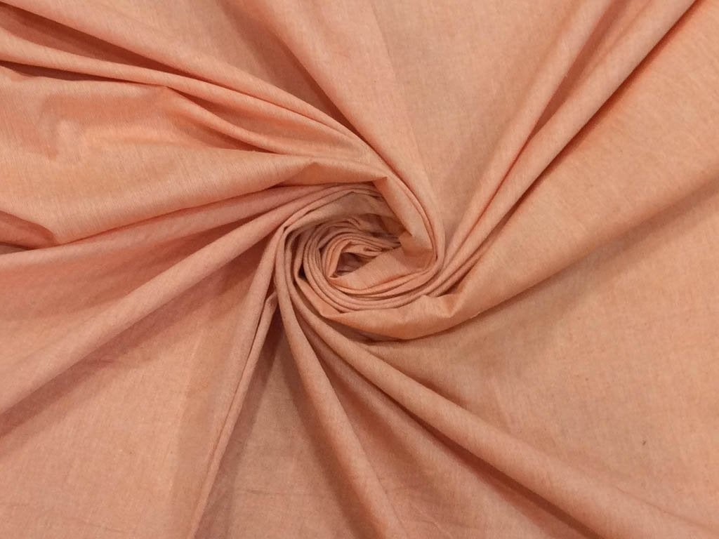 peach-plain-handloom-hand-dyed-pure-cotton-ikat-fabric