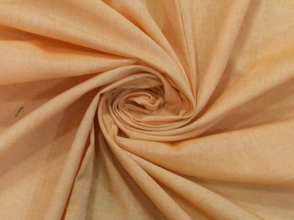 dull-peach-plain-handloom-hand-dyed-pure-cotton-ikat-fabric