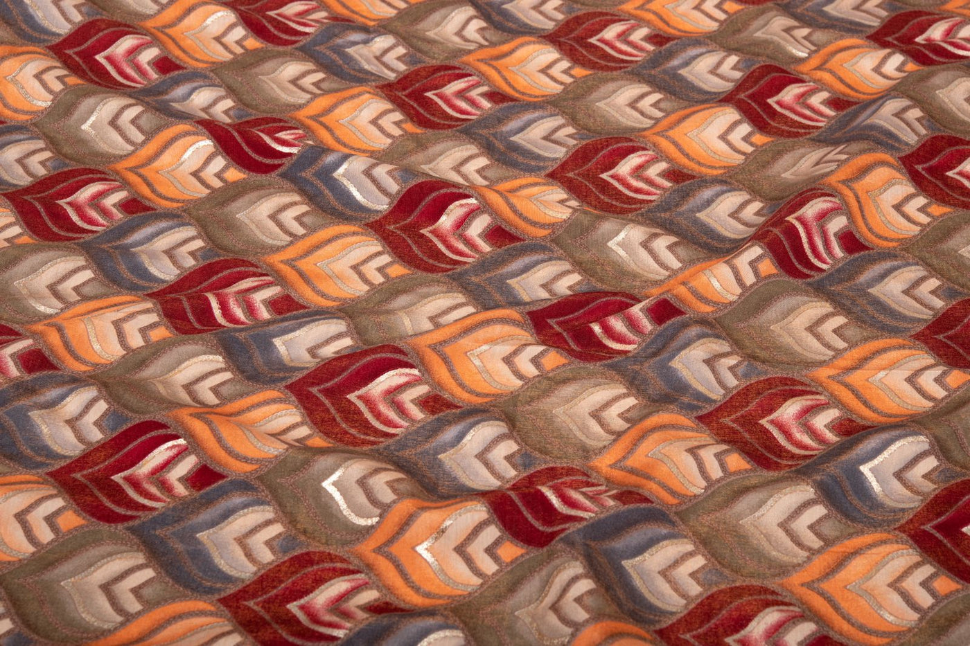 red-orange-leaf-modal-silk-cotton-fabric