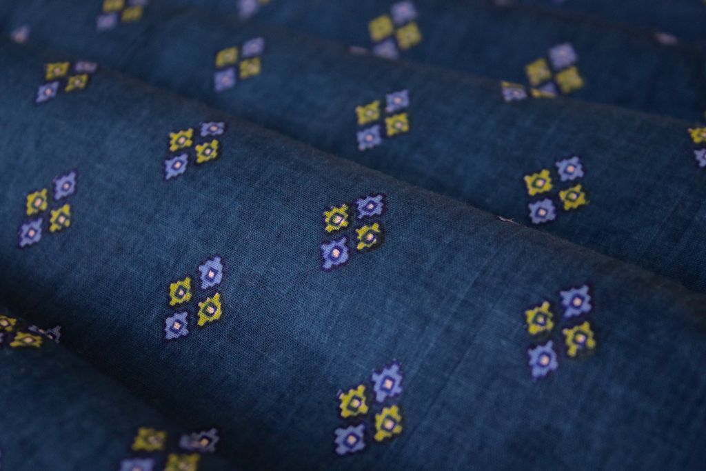 navy-blue-olive-geometric-printed-pure-cotton-fabric