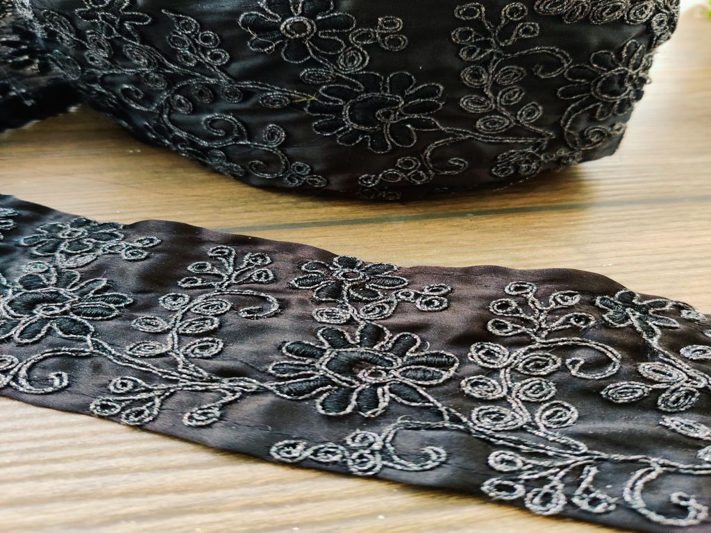 black-satin-border-with-grey-dori-embroidery