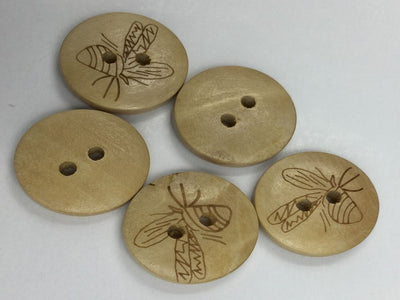 round-wooden-button-with-honey-bee-design-on-it-for-your-garments-sewing-and-art-and-craft