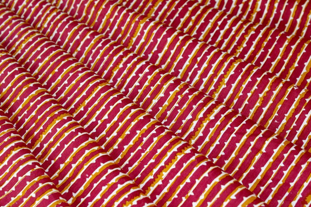 mustard-maroon-stripes-printed-pure-cotton-fabric