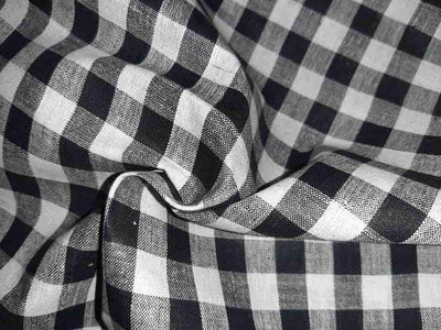 black-white-checks-printed-handloom-cotton-fabric