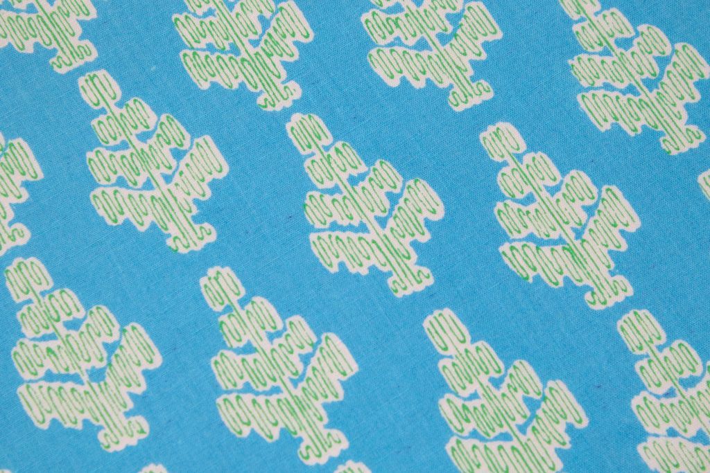 turquoise-green-motif-printed-pure-cotton-fabric