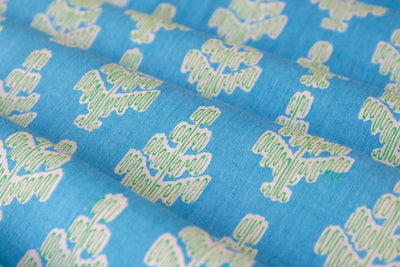 turquoise-green-motif-printed-pure-cotton-fabric