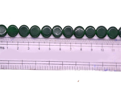 green-circular-pressed-glass-beads